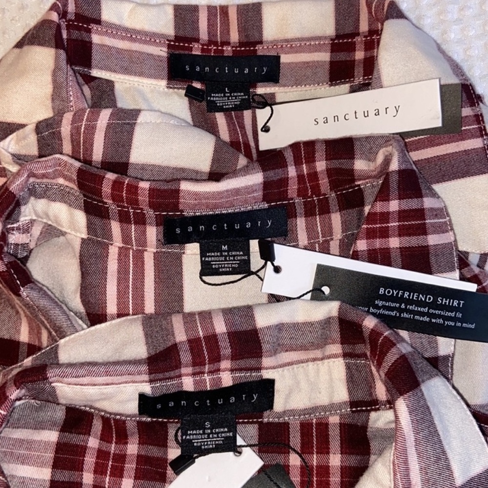 Anthropology Sanctuary Boyfriend For Life Renegade Plaid Long Sleeve Shi… - Picture 10 of 13